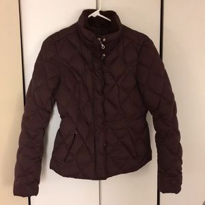 Eddie Bauer, goose-down, burgundy winter coat